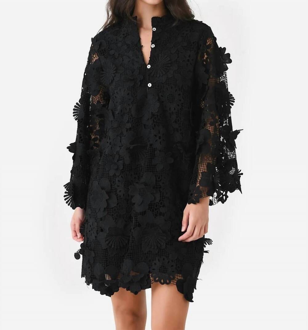 NEW J.MARIE garden lace shift dress in midnight